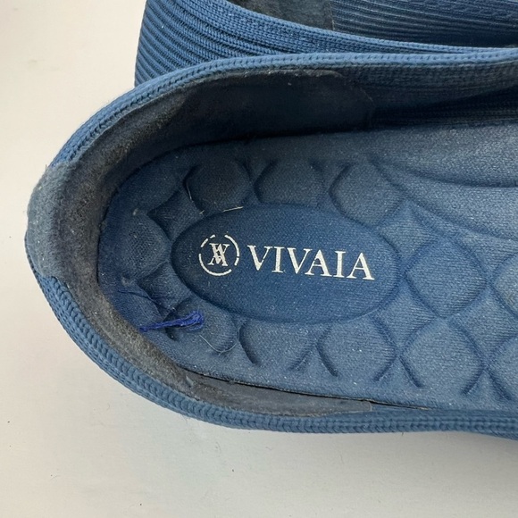 Vivaia Shoes Womens US 9.5 EU 40 Wide Margot Square Toe Blue Knit Comfort - Picture 6 of 8